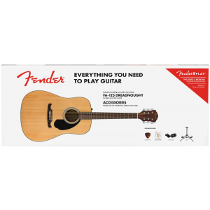 Fender FA-125 Drednought Pack Natural gitara akustyczna zestaw