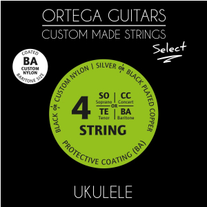Ortega UKS-BA Custom Nylon Select struny do ukulele barytonowego 26-30