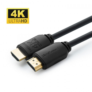 MicroConnect MC-HDM19190.5V2.0, kabel HDMI 2.0 4K, 60Hz, 18Gb/s, czarny 0,5m
