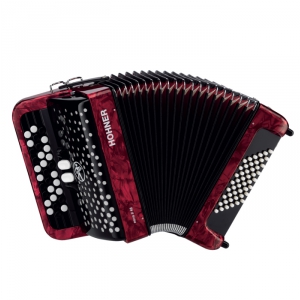 Hohner Nova II 48 akordeon guzikowy (czerwony)