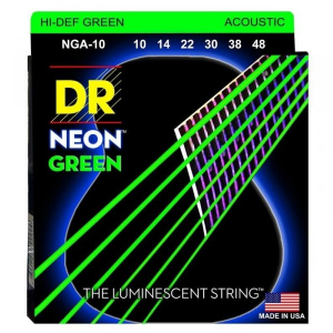 DR NGA Neon Green struny do gitary akustycznej 10-48