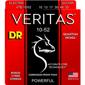 DR VTE Veritas struny do gitary elektrycznej powlekane 10-52