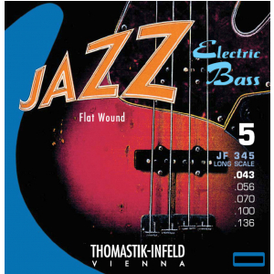 Thomastik JF34056 (682712) pojedycza struna do gitary basowej Jazz Bass Seria Nickel Flat Wound Roundcore .056
