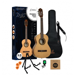 Ortega RPPC34 Picker′s Pack gitara klasyczna 3/4 zestaw