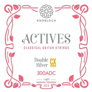Knobloch 300ADC ACTIVES Double Silver CX Carbon Medium Tension struny do gitary klasycznej