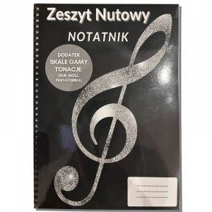 AN Zeszyt do nut/notatnik Gamy +  Skale,  A4, 100 stron
