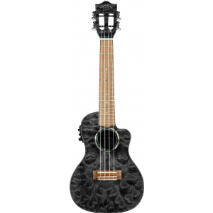 Lanikai Quilted Maple Black CE ukulele koncertowe elektro-akustyczne
