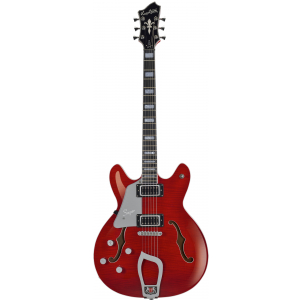 Hagstrom Super Viking Wild Cherry Transparent Flame LH gitara elektryczna, leworczna