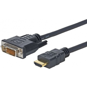 MicroConnect HDM192411.8 kabel HDMI - DVI-D M-M Cable 1.8m, HDMI Type A - DVI-D 24+1 M-M
