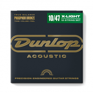 Dunlop struny do gitary akustycznej, 12strunowej 10-47 phosphore bronze
