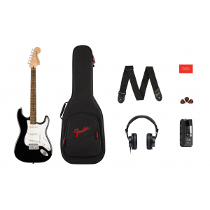 Fender Affinity Series Stratocaster Mustang Micro Pack Black, gitara elektryncza zestaw