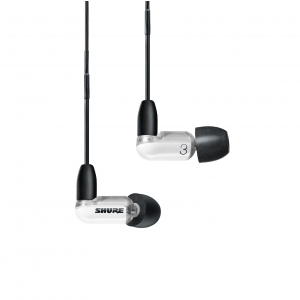Shure SE31BAWUNI-EFS - Słuchawki douszne AONIC3 z pojedynczym przetwornikiem i kablem 3.5mm (białe)