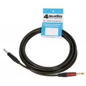 4Audio GT1075 4.5m przewód gitarowy Jack Silent Jack czarne złącza