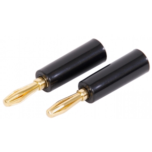 IXO S 534 poz�acane wtyki bananowe, para (czarne)