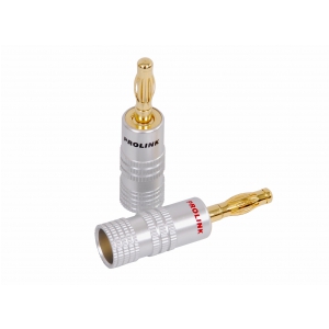 Prolink Aluminium poz�acane wtyki bananowe, para