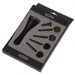 AN Garnitur skrzypcowy 3-cze�ciowy 4/4 a la Hill serduszko heban, z�oty pro�ek