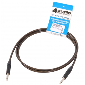 4Audio GT1075 2m przewód gitarowy Jack Jack czarne złącza