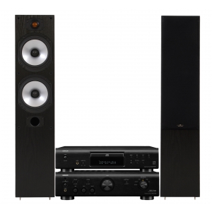Denon PMA-510 + DCD-510 + Monitor Audio M4 zestaw stereo 3 lata Gw. PL, kolor czarny