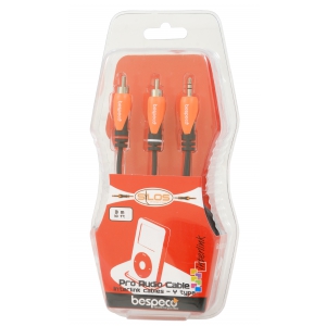 Bespeco SLYMSR300 kabel jack TRS 1/8″  x  2 RCA , 3.00m