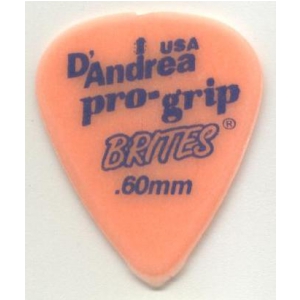 D′Andrea 351 Pro Grip Brites 0.60mm kostka gitarowa
