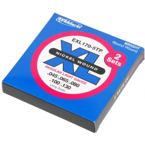 D′Addario EXL 170/5 TP dwupak struny do gitary basowej 5 strunowej 45-130