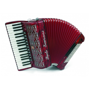 Paolo Soprani Professionale Cassotto 37/96-F  37/4/11 96/5/5 Musette akordeon (czerwony)