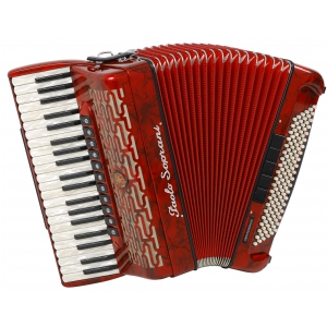 Paolo Soprani Professionale 41/120  41/4/11+M 120/5/5 Musette akordeon (czerwony)