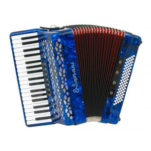 E.Soprani 809 KK  37/3/7 80/5/4 akordeon (niebieski, czerwony miech)