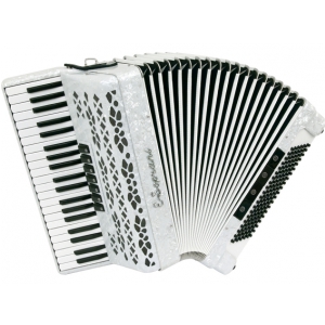 E.Soprani 123 KK  41/3/7 120/5/4 Musette akordeon, kolor biały perłowy