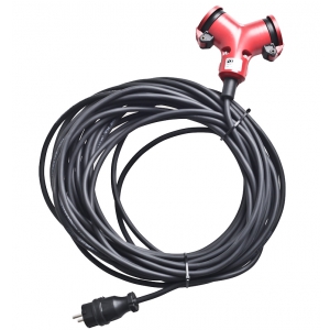 PCE przeduacz 1 wtyk - 2 gniazda, 20m przewd 3 x 1,5mm2