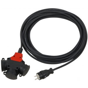 PCE przeduacz 10m 1 wtyk - 3 gniazda, przewd 3 x 1,5mm2