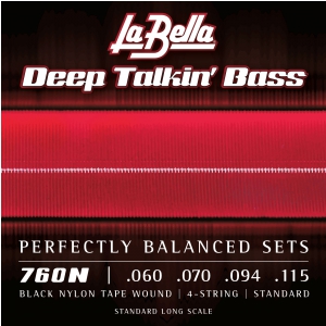 LaBella 760N Deep Talkin Bass Black Nylon struny do gitary basowej 60-115