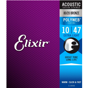 Elixir 11100 PW 80/20 Bronze struny do gitary akustycznej 13-56