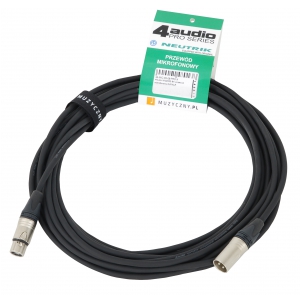 4Audio MIC PRO 9m przew�d mikrofonowy XLR-F - XLR-M z opask�, Neutrik