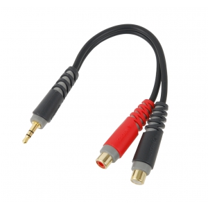 Klotz AYS-4 kabel 2x RCA gniazdo <-> 1x mini TRS wtyk 0,2 m