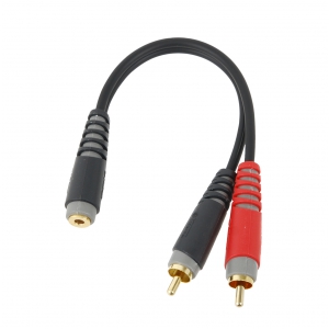 Klotz AYS-6 kabel 2x RCA wtyk <-> 1x mini TRS gniazdo 0,2 m
