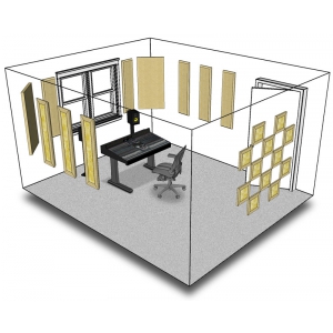 Primacoustic London 12 Room Kit zestaw izolacyjny do studia i kina domowego (zestaw paneli ciennych + mocowania)