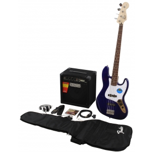 Fender Squier Affinity Jazz Bass Metallic Blue zestaw wzmacniacz Rumble 15