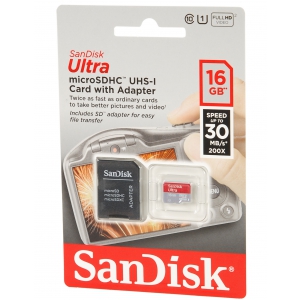 SanDisk Pami micro SDHC 16GB z adapterem
