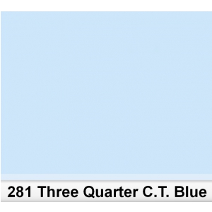 Lee 281 Three Quarter C.T.Blue 3/4 filtr barwny folia - arkusz 50 x 60 cm