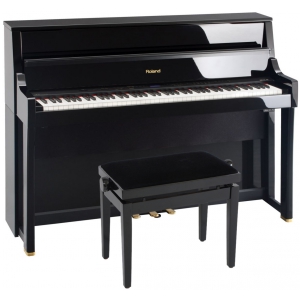 Roland LX-15 PE pianino cyfrowe (czarny poysk) + Grenada BG27 czarna, poysk