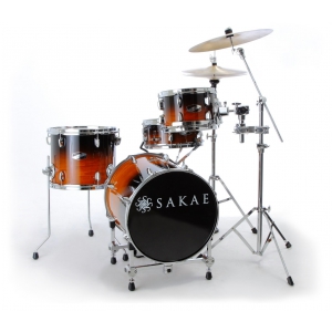 Sakae PAC-D Tabacco Fade zestaw perkusyjny z hardwarem