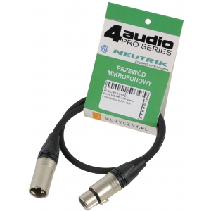 4Audio MIC PRO 0,5m przewód mikrofonowy XLR-F - XLR-M Neutrik