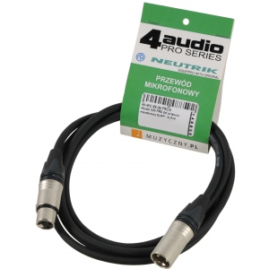 4Audio MIC PRO 2m przewód mikrofonowy XLR-F - XLR-M Neutrik