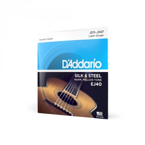 D′Addario EJ40 struny do gitary akustycznej Silk & Steel 11-47
