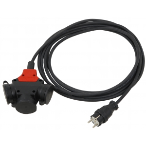 PCE przeduacz 6m 1 wtyk - 3 gniazda, przewd 3 x 1,5mm2