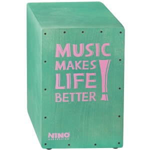 Nino 952 Cajon 17 3/4″ turkus  instrument perkusyjny