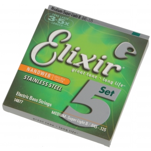 Elixir 14877 NW Long Scale struny do gitary basowej 45-125 stalowe