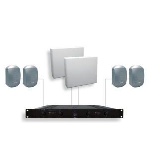 Apart Lounge 320W zestaw nag�osnieniowy do restauracji (1x wzmacniacz champ4 + 4x Mask4W + 2x Sub Subtitle-W)