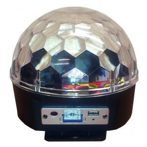 Flash LED Magic Ball MP3 RGBWYP efekt świetlny - półkula